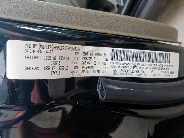 1J8HG48K57C654618 - 2007 JEEP COMMANDER  ფოტო 10