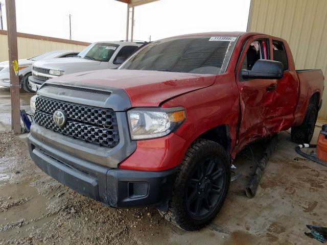 5TFRM5F17KX138928 - 2019 TOYOTA TUNDRA DOUBLE CAB SR/SR5  photo 2