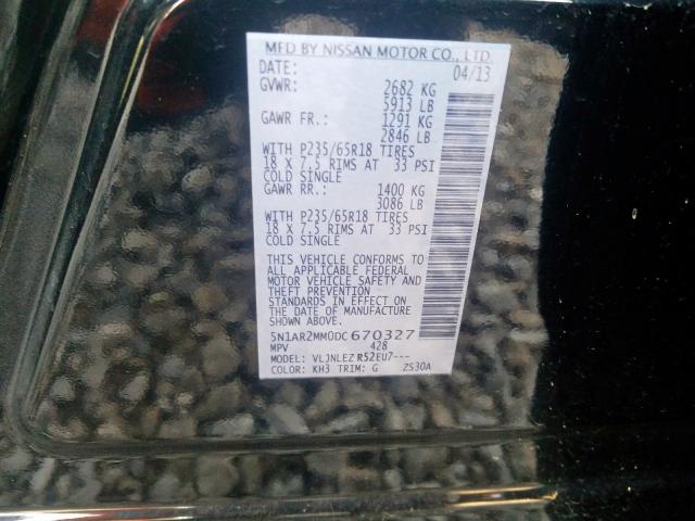 5N1AR2MM0DC670327 - 2013 NISSAN PATHFINDER S  照片 10