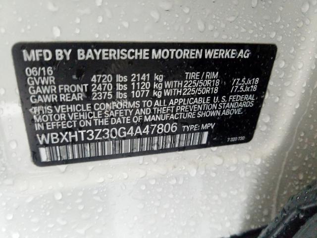 WBXHT3Z30G4A47806 - 2016 BMW X1 XDRIVE28I  photo 10