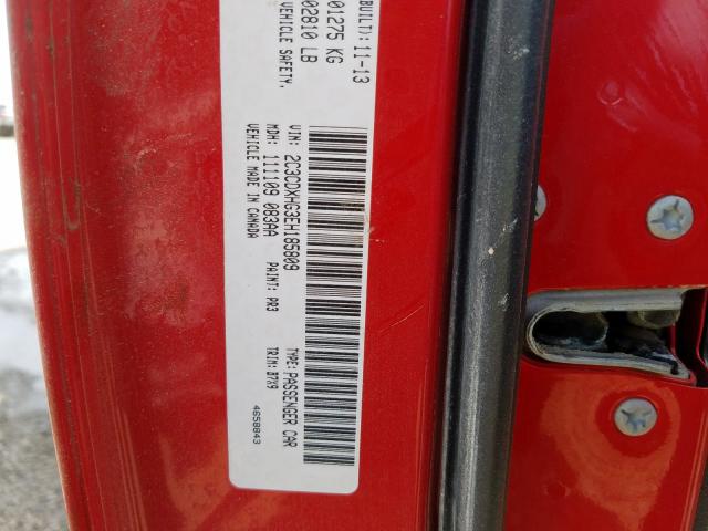 2C3CDXHG3EH185809 - 2014 DODGE CHARGER SXT  photo 10