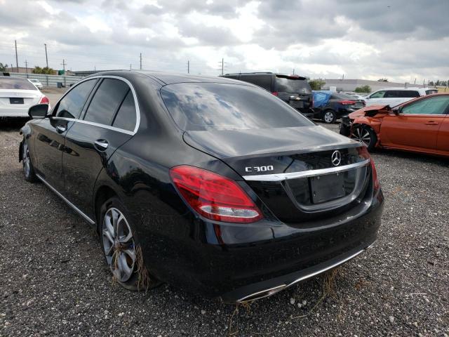 55SWF4JB3GU141364 - 2016 MERCEDES-BENZ C 300 BLACK photo 3