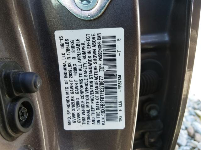 19XFB2F87FE270677 - 2015 HONDA CIVIC EX  photo 10