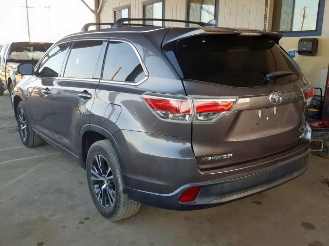 5TDKKRFH4GS126390 - 2016 TOYOTA HIGHLANDER XLE  photo 3