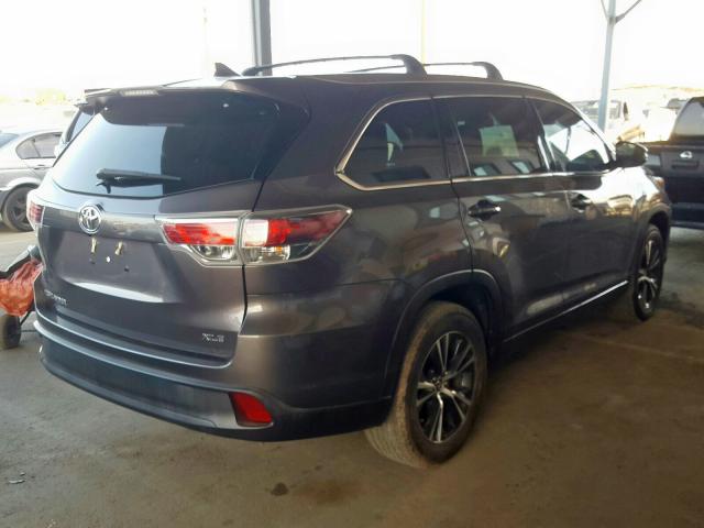 5TDKKRFH4GS126390 - 2016 TOYOTA HIGHLANDER XLE  photo 4