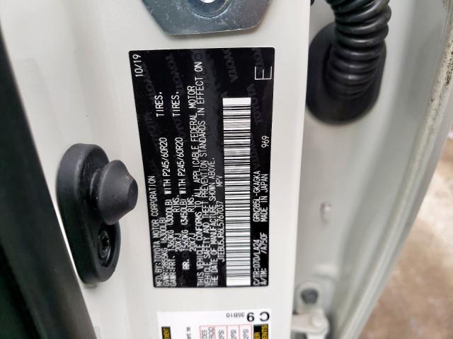 JTEBU5JR6L5767037 - 2020 TOYOTA 4RUNNER SR5/SR5 PREMIUM  照片 10