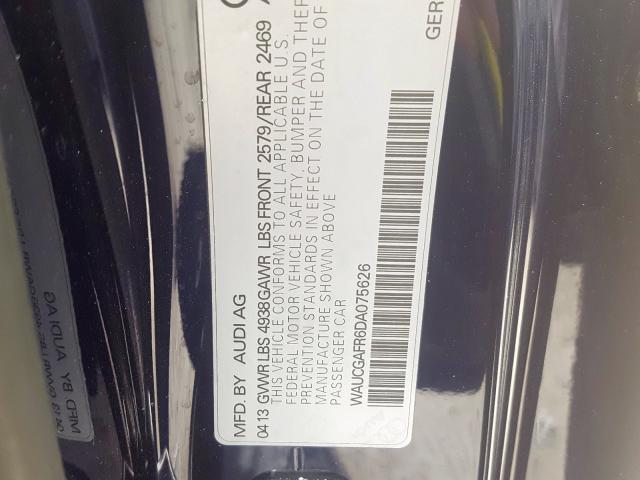 WAUCGAFR6DA075626 - 2013 AUDI S5 PREMIUM PLUS  photo 10