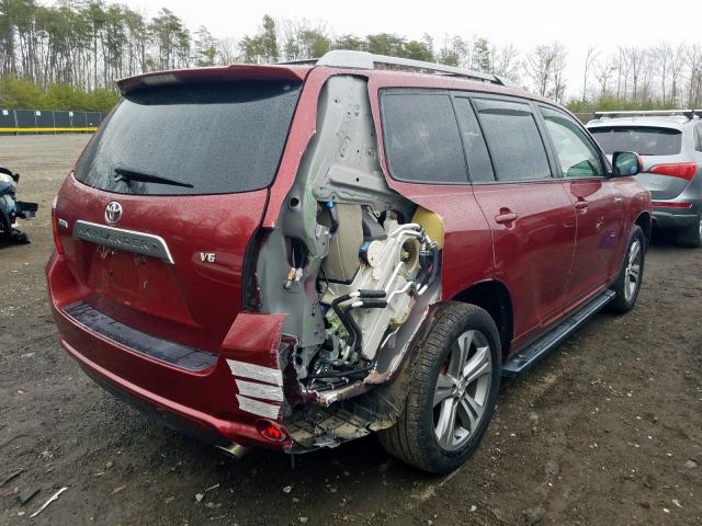 JTEDS43AX82042470 - 2008 TOYOTA HIGHLANDER SPORT  photo 4