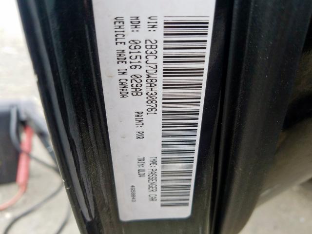 2B3CJ7DW8AH308761 - 2010 DODGE CHALLENGER SRT-8  照片 10