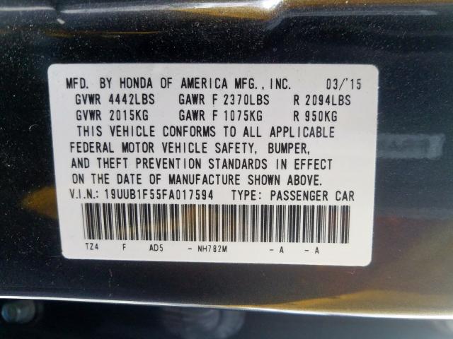 19UUB1F55FA017594 - 2015 ACURA TLX TECH  photo 10