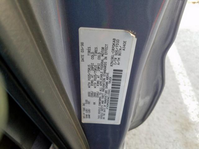 4TASM92N3WZ115041 - 1998 TOYOTA TACOMA XTRACAB PRERUNNER  ფოტო 10