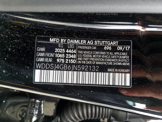 WDDSJ4GB6JN592132 - 2018 MERCEDES-BENZ CLA 250 4MATIC  photo 10