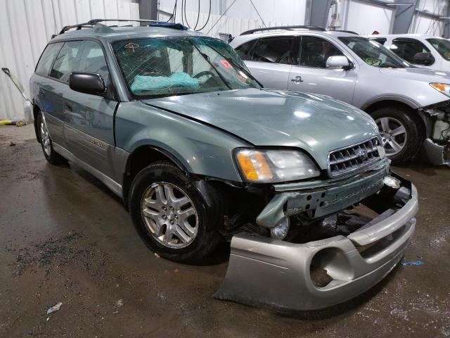 4S3BH665337642568 - 2003 SUBARU LEGACY OUTBACK GREEN photo 1