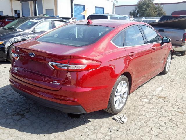 3FA6P0LU3KR205342 - 2019 FORD FUSION SE  photo 4