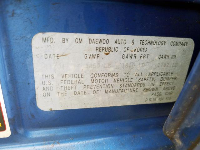 KL1TD52655B364482 - 2005 CHEVROLET AVEO BASE  foto 10