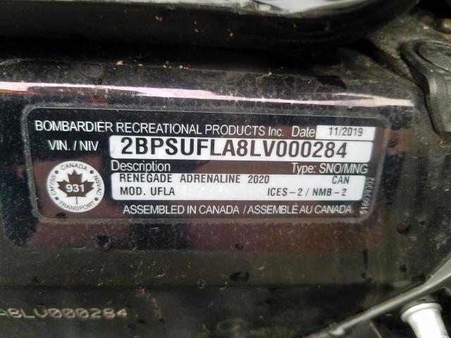 2BPSUFLA8LV000284 - 2020 SKI DOO RENEGADE  photo 10