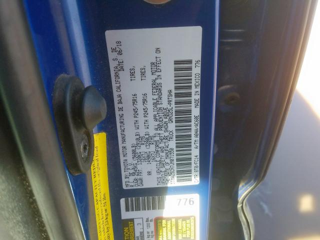 3TMAZ5CN7JM071550 - 2018 TOYOTA TACOMA DOUBLE CAB  фото 10