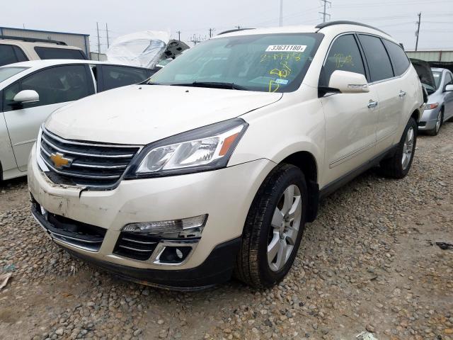 1GNKRJKD7EJ299998 - 2014 CHEVROLET TRAVERSE LTZ WHITE photo 2