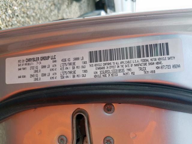 3C6UR5DL1EG318535 - 2014 RAM 2500 SLT  照片 10