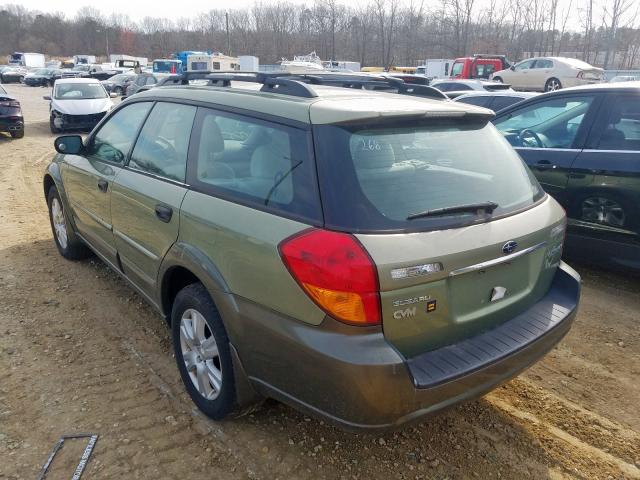 4S4BP61C257368416 - 2005 SUBARU LEGACY OUTBACK 2.5I  photo 3