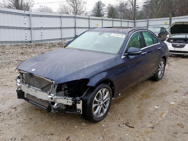 55SWF4KB4GU163792 - 2016 MERCEDES-BENZ C 300 4MATIC  photo 2