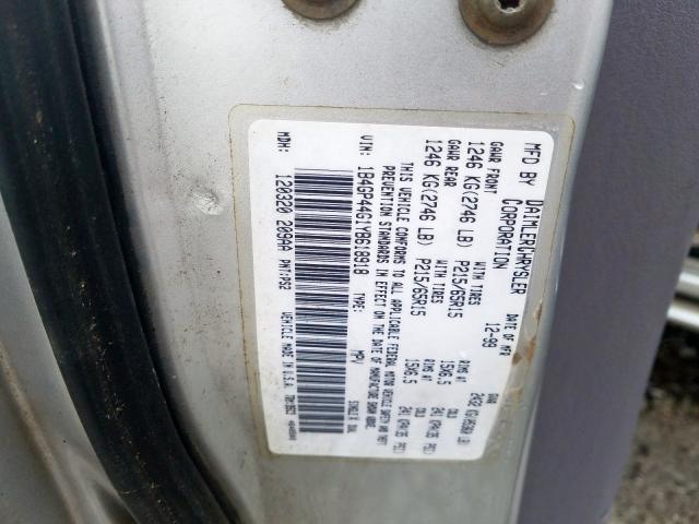 1B4GP44G1YB618918 - 2000 DODGE GRAND CARAVAN SE  photo 10