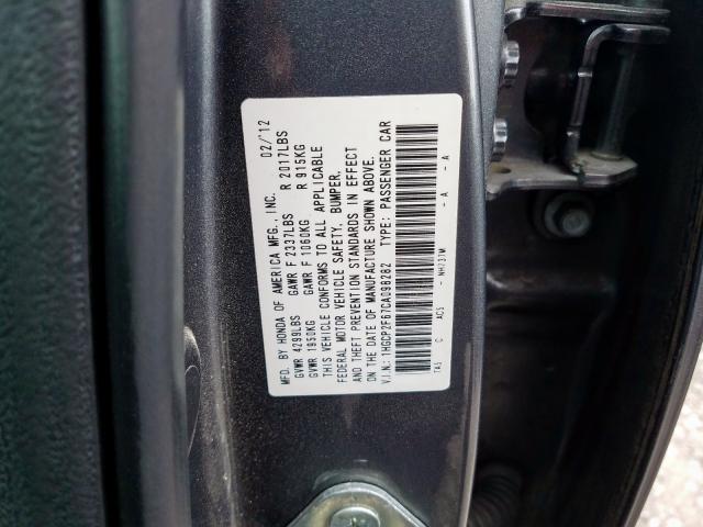 1HGCP2F67CA098282 - 2012 HONDA ACCORD SE  photo 10