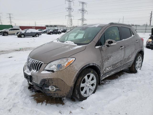 KL4CJHSBXEB617080 - 2014 BUICK ENCORE PREMIUM TAN photo 2