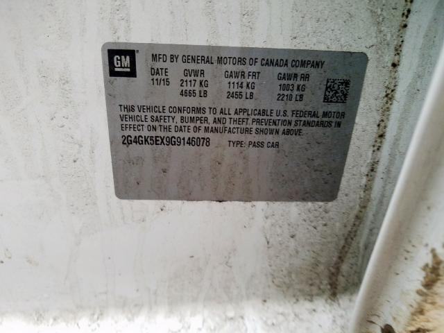 2G4GK5EX9G9146078 - 2016 BUICK REGAL  照片 10