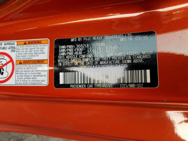 JF1ZNAA12F9712462 - 2015 TOYOTA SCION FR-S  photo 10