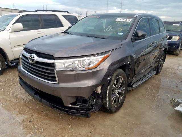 5TDKKRFH0GS146183 - 2016 TOYOTA HIGHLANDER XLE  photo 2