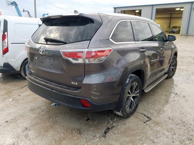 5TDKKRFH0GS146183 - 2016 TOYOTA HIGHLANDER XLE  ფოტო 4