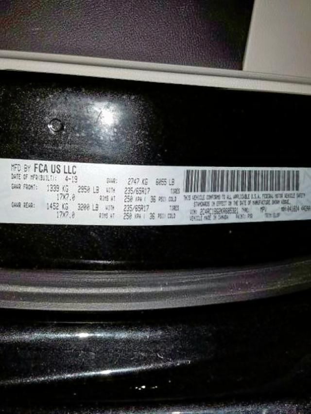 2C4RC1BG2KR685321 - 2019 CHRYSLER PACIFICA TOURING L  լուսանկար 10