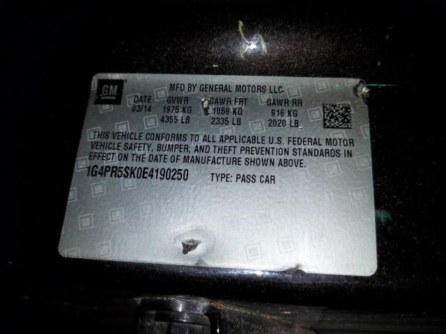 1G4PR5SK0E4190250 - 2014 BUICK VERANO CONVENIENCE  photo 10