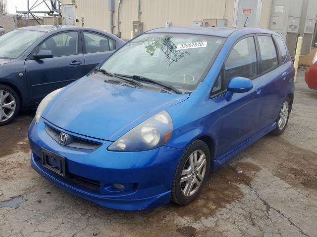 JHMGD37627S055545 - 2007 HONDA FIT S  photo 2