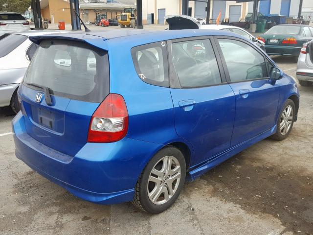 JHMGD37627S055545 - 2007 HONDA FIT S  photo 4