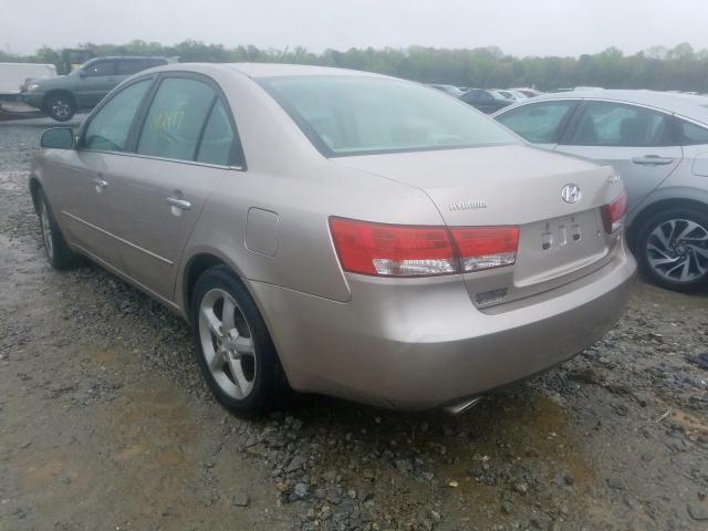 5NPEU46F76H026345 - 2006 HYUNDAI SONATA GLS  photo 3