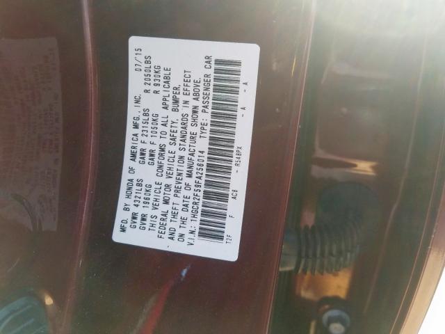 1HGCR2F59FA256014 - 2015 HONDA ACCORD SPORT  photo 10