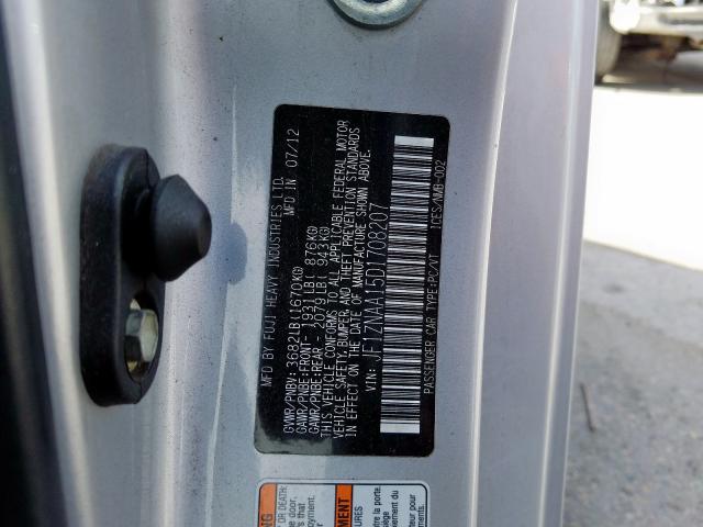 JF1ZNAA15D1708207 - 2013 TOYOTA SCION FR-S  ფოტო 10