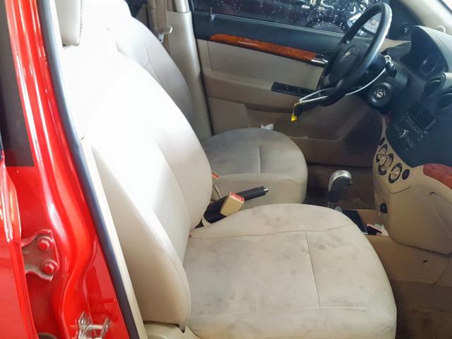 KL1TD56EX9B611244 - 2009 CHEVROLET AVEO LS  ფოტო 5