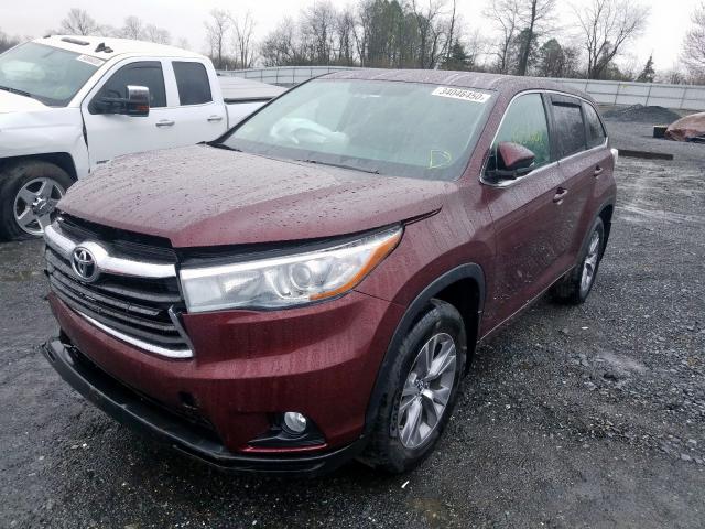 5TDBKRFH1GS269541 - 2016 TOYOTA HIGHLANDER LE  photo 2