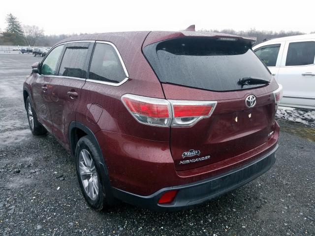 5TDBKRFH1GS269541 - 2016 TOYOTA HIGHLANDER LE  photo 3