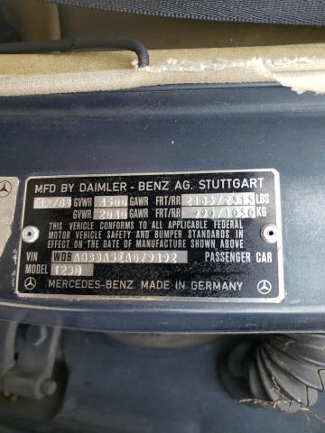 WDBAB33A5EA079492 - 1984 MERCEDES-BENZ 300 DT BLUE photo 10