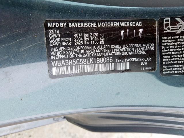 WBA3R5C58EK188086 - 2014 BMW 435 XI  photo 10