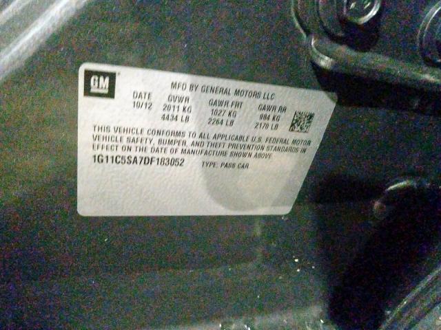 1G11C5SA7DF183052 - 2013 CHEVROLET MALIBU 1LT  照片 10