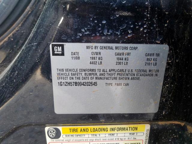 1G1ZH57B994202645 - 2009 CHEVROLET MALIBU 1LT  照片 10