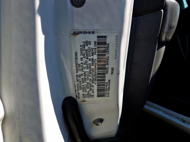 4T1BG22KXYU944273 - 2000 TOYOTA CAMRY CE  photo 10