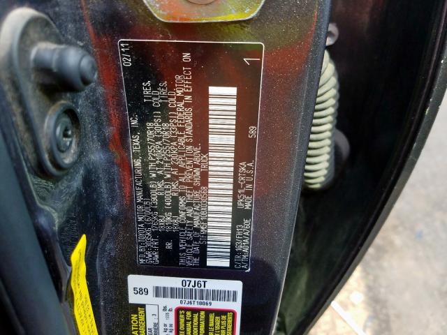 5TFRM5F10BX030568 - 2011 TOYOTA TUNDRA DOUBLE CAB SR5  photo 10