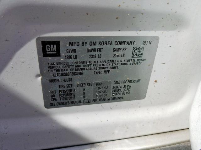KL4CJBSB8FB037969 - 2015 BUICK ENCORE CONVENIENCE  照片 10