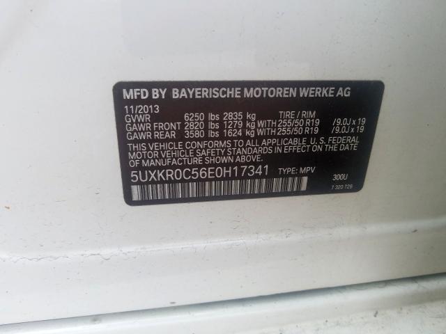 5UXKR0C56E0H17341 - 2014 BMW X5 XDRIVE35I  photo 10